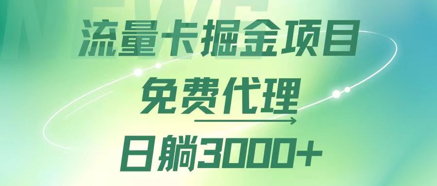 （12321期）流量卡掘金代理，日躺赚3000+，变现暴力，多种推广途径-古龙岛网创