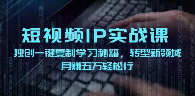 （12193期）短视频 IP实战课，独创一键复制学习秘籍，转战新领域，月赚五万轻松行-古龙岛网创