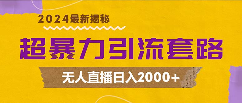 （12800期）超暴力引流套路，无人直播日入2000+-古龙岛网创