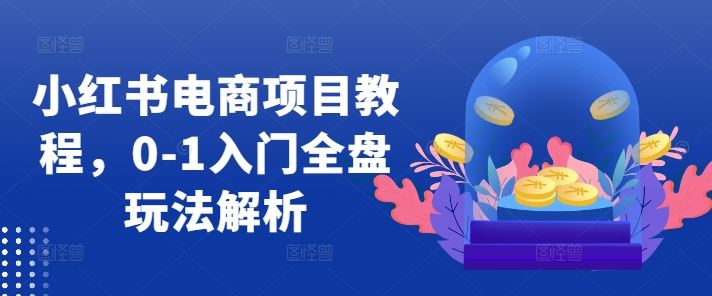 小红书电商项目教程，0-1入门全盘玩法解析-古龙岛网创