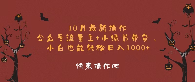 （12977期）10月最新操作，公众号流量主+小绿书带货，小白轻松日入1000+-古龙岛网创