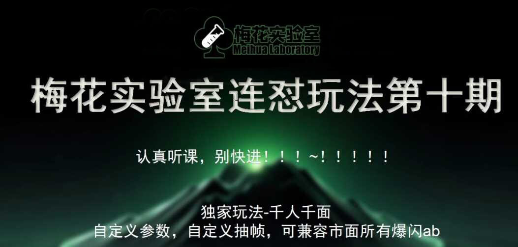 梅花实验室社群专享课视频号连怼玩法第十期课程+第二部分-FF助手全新高自由万能爆闪AB处理-古龙岛网创