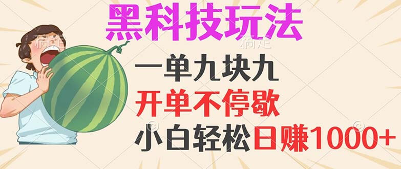 （13046期）黑科技玩法，一单利润9.9，一天轻松100单，日赚1000＋的项目，小白看完…-古龙岛网创