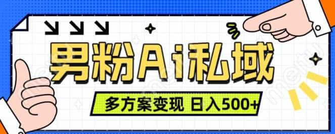 男粉项目，Ai图片转视频，多种方式变现，日入500+-古龙岛网创