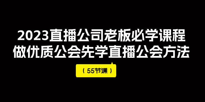 （7738期）2023直播公司老板必学课程，做优质公会先学直播公会方法（55节课）-古龙岛网创