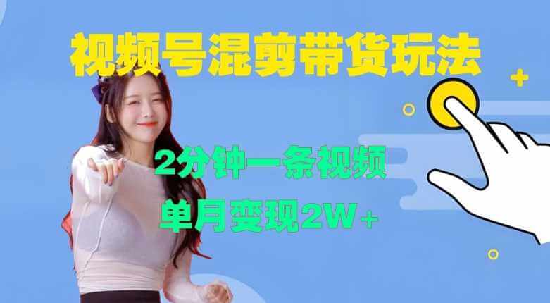 视频号混剪玩法，2分钟一条视频，单月变现2W+【揭秘】-古龙岛网创