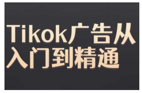 Tiktok Ads实操教程，Tiktok广告从入门到精通-古龙岛网创