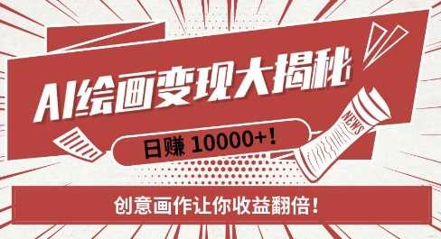 AI梦境绘画致富秘籍，复制粘贴，新手也能快速掌握，创意画作让你收益翻倍-古龙岛网创