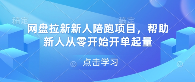网盘拉新新人陪跑项目，帮助新人从零开始开单起量-古龙岛网创