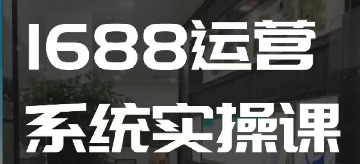 1688高阶运营系统实操课，快速掌握1688店铺运营的核心玩法-古龙岛网创
