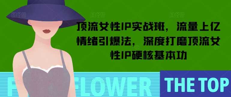 顶流女性IP实战班，流量上亿情绪引爆法，深度打磨顶流女性IP硬核基本功-古龙岛网创