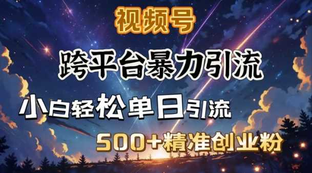 跨平台暴力引流，私域完美闭环，日引500+精准创业粉-古龙岛网创