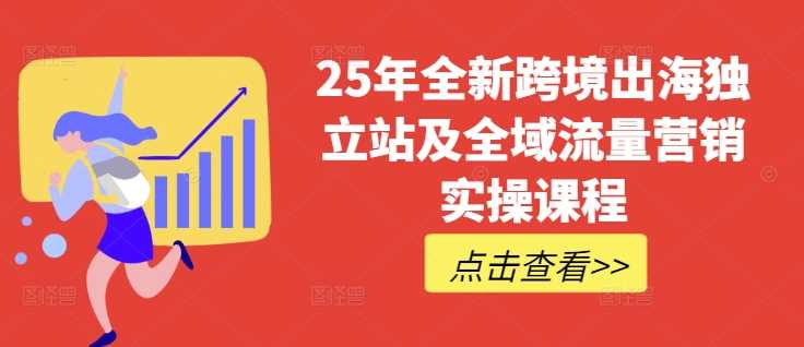 25年全新跨境出海独立站及全域流量营销实操课程，跨境电商独立站TIKTOK全域营销普货特货玩法大全-古龙岛网创