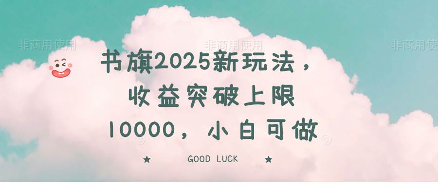 （14519期）书旗2025新玩法，收益突破上限10000，小白可做-古龙岛网创