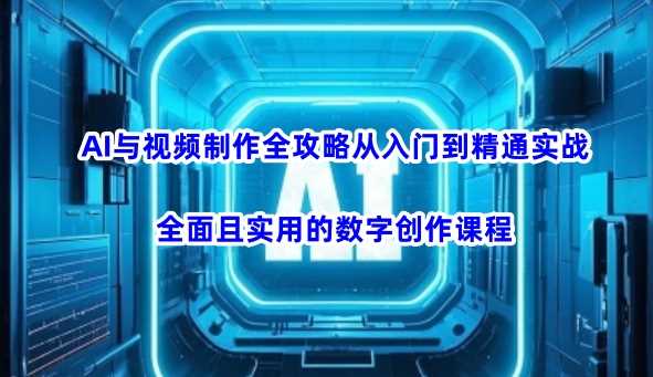 AI与视频制作全攻略从入门到精通实战，全面且实用的数字创作课程（更新3月）-古龙岛网创
