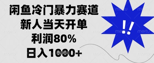闲鱼冷门暴力赛道，新人当天开单，利润80%，日入数张【揭秘】-古龙岛网创