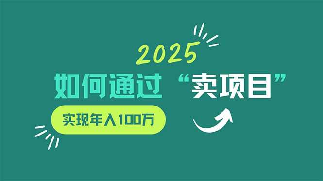 （14176期）2025年如何通过“卖项目”实现年入100万-古龙岛网创