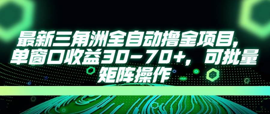 （14191期）最新三角洲全自动撸金项目，单窗口收益30-70+，可批量矩阵操作-古龙岛网创