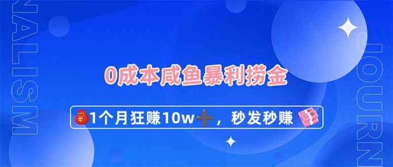 （14257期）0成本闲鱼暴利捞金，1个月狂赚10W+，秒发秒赚新玩法-古龙岛网创