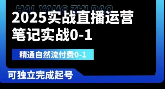 2025实战直播运营0-1，精通自然流付费0-1，可独立完成起号-古龙岛网创