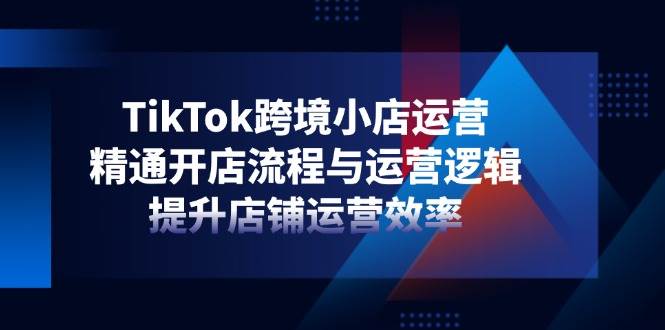 （14369期）TikTok跨境小店运营，精通开店流程与运营逻辑，提升店铺运营效率-古龙岛网创