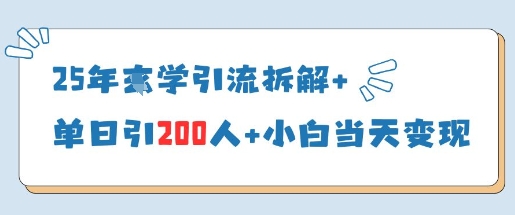 25年国学引流拆解+单日引200人+小白当天就能变现-古龙岛网创