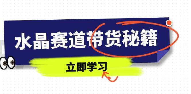 （14406期）水晶赛道带货秘籍，国学结合、短视频起号、拍摄技巧、直播话术等内容-古龙岛网创