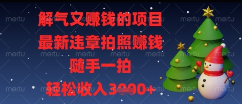 解气又挣钱的项目，最新违章拍照挣钱，随手一拍，轻松收入多张【揭秘】-古龙岛网创