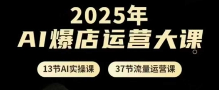 2025年AI爆店运营大课，13节AI实操课+37节流量运营课-古龙岛网创