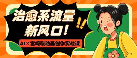 治愈系流量新风口，AI+宫崎骏动画创作实战课，从0到1打造爆款视频-古龙岛网创