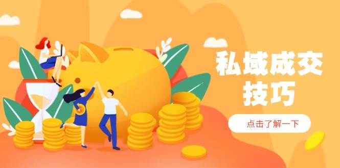 （14601期）私域成交技巧，帮你从入门到精通，破解四大痛点，快速变现，轻松收钱-古龙岛网创